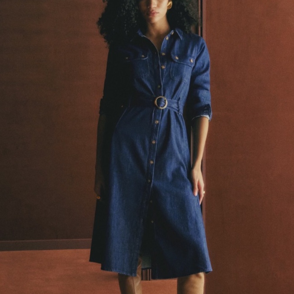 Sezane Tea Dress Denim - Size 4
